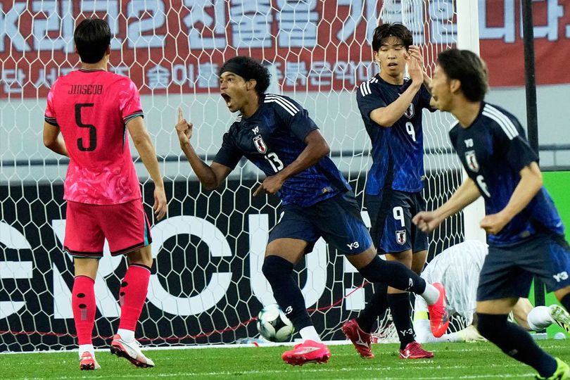 Selebrasi gol penentu dalam laga Korea Selatan vs Jepang di EAFF 2025