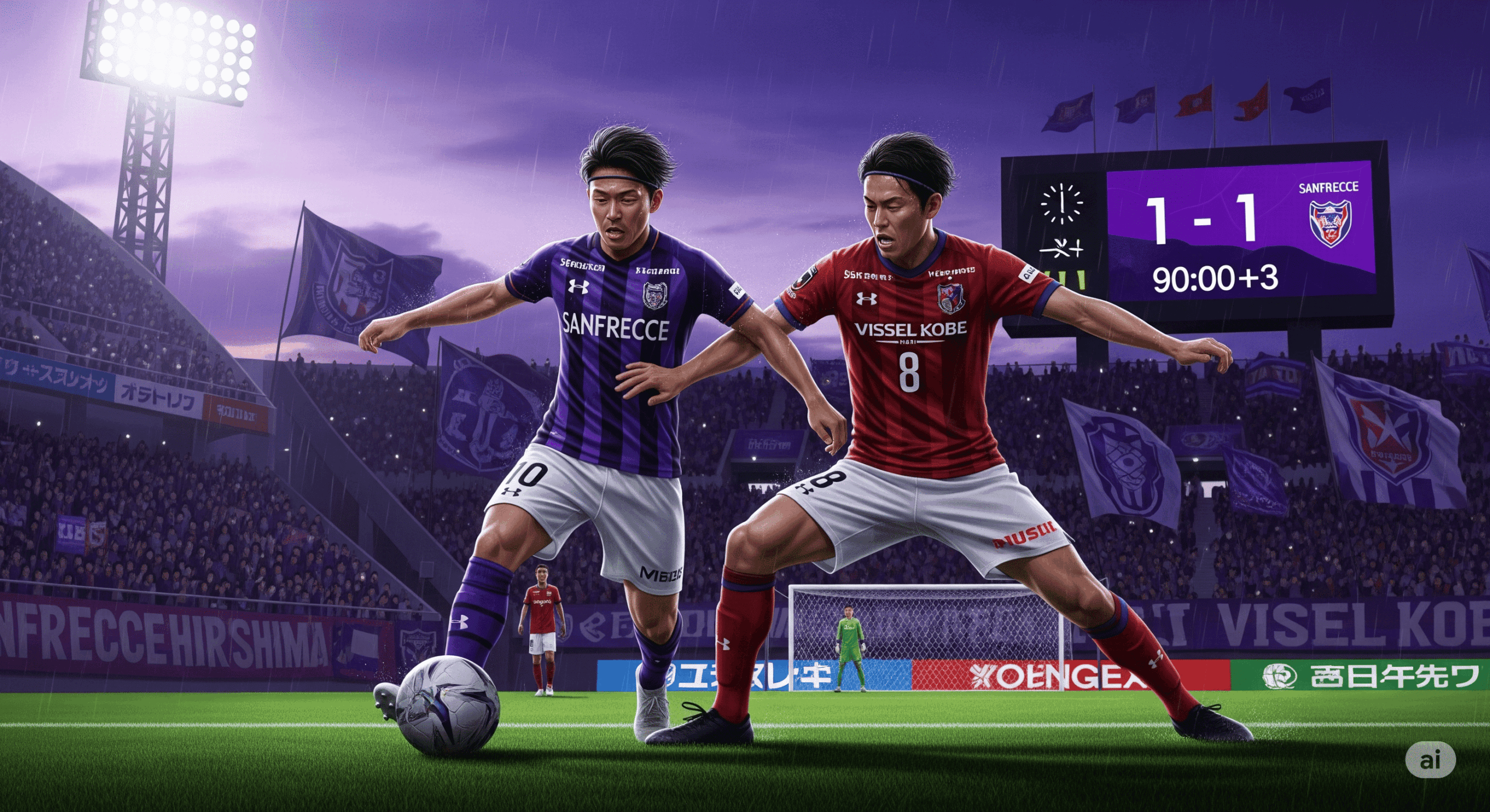 Sanfrecce vs Vissel: Ilustrasi Momen Dramatis Pertandingan Sanfrecce vs Vissel: Ilustrasi Momen Dramatis Pertandingan