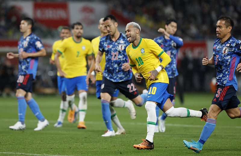 Duel Jepang vs Brazil berakhir 3-2.